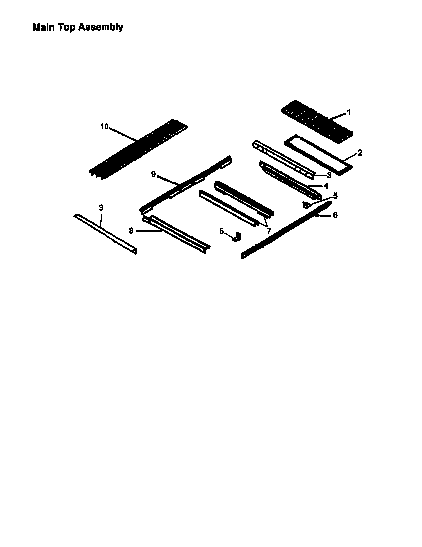Main top assembly