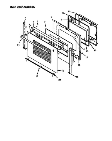 Oven door assembly