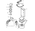 Amana CC1WF-P1133354N ventilation parts (cards801e/p1131925ne) (cards801e/p1131932ne) (cards801e/p1131936ne) (cards801ww/p1131925nww) (cards801ww/p1131932nww) (cards801ww/p1131936nww) diagram