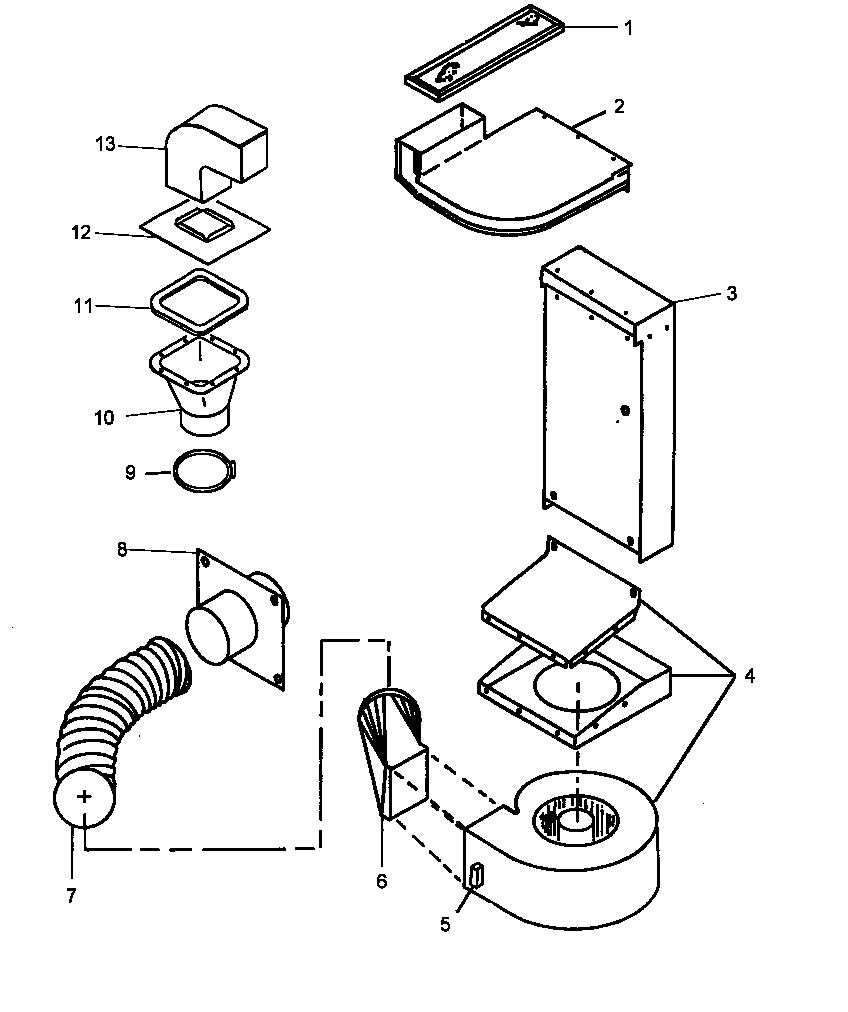 Ventilation parts (cards801e/p1131925ne) (cards801e/p1131932ne) (cards801e/p1131936ne) (cards801ww/p1131925nww) (cards801ww/p1131932nww) (cards801ww/p1131936nww)