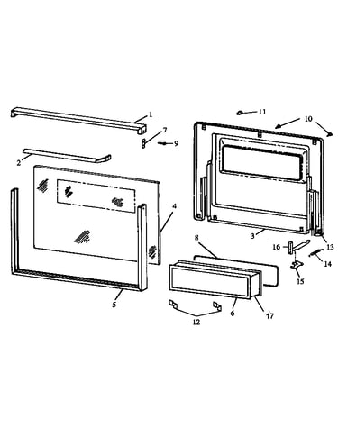 Glass broiler door (rws-rxs)