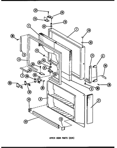 Upper door parts
