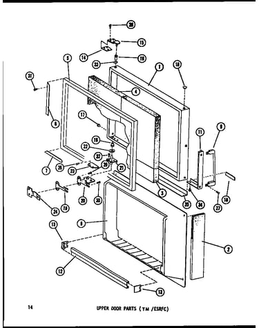 Upper door parts