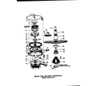 Caloric DUS-409-19 motor, pump, and spray arm details diagram