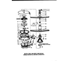 Caloric DUS-405-19 motor, pump, and spray arm details diagram