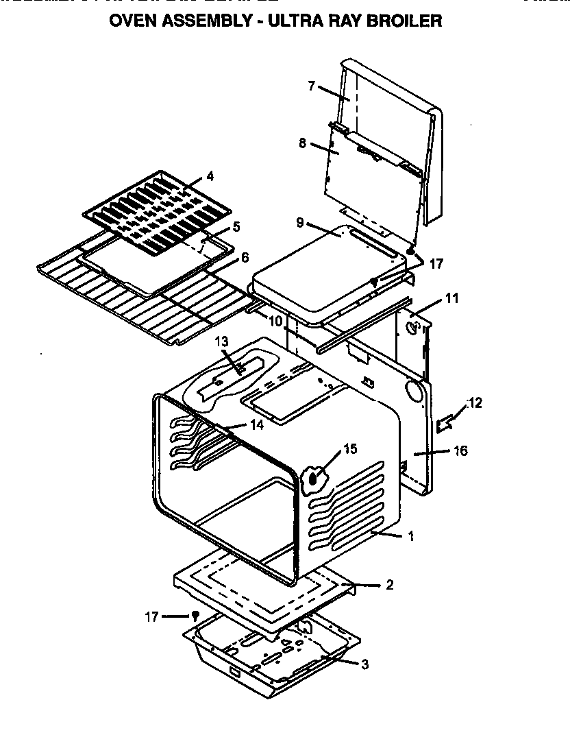 OVEN ASSEMBLY - ULTRA RAY BROILER