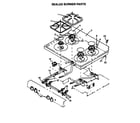 Caloric RSF320OW-P1141264N sealed burner parts diagram