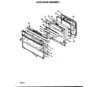Caloric RSF320OUW-P1141255N oven door assembly diagram