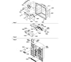 Amana SRDE528TW-P1310301WW ice & water cavity, electronic assy, & toe grille diagram