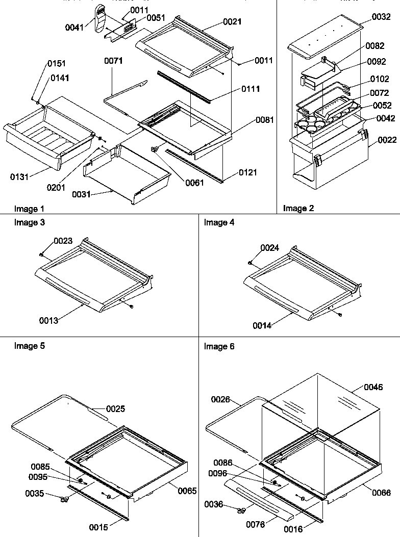 Deli, shelves, crisper assemblies and accessories