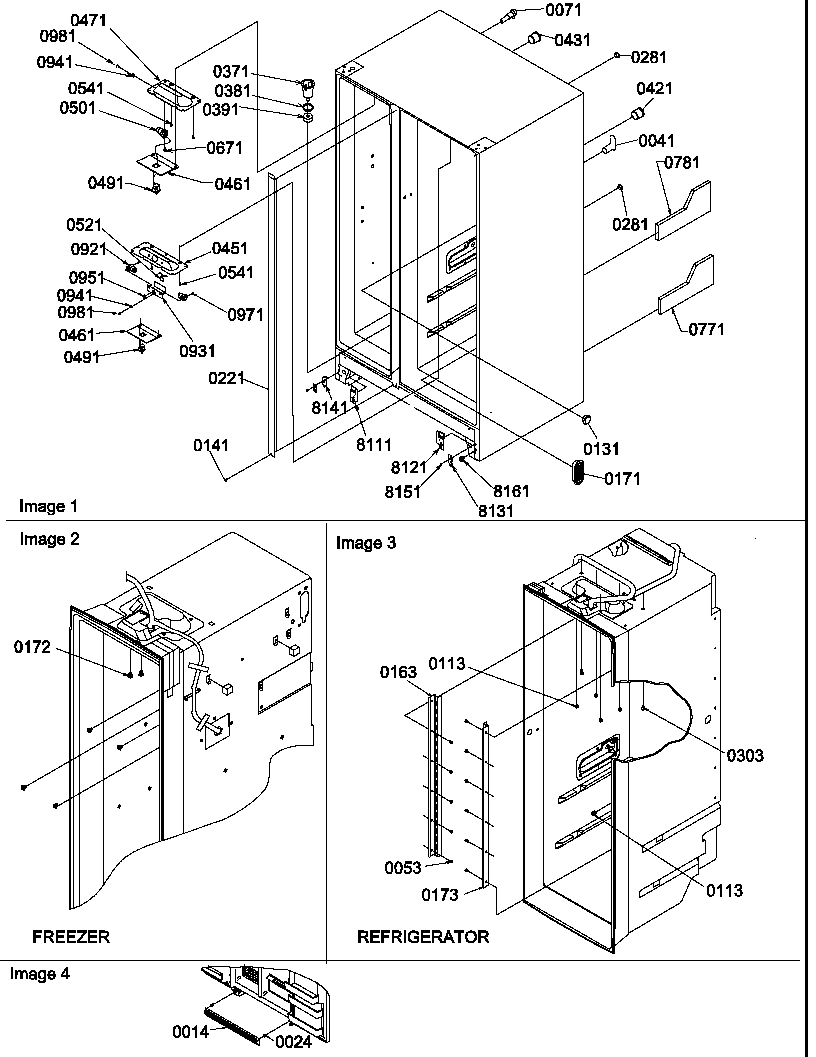 CABINET PARTS AND TOE GRILLE