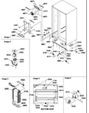 Drain system, rollers, and evaporator assy