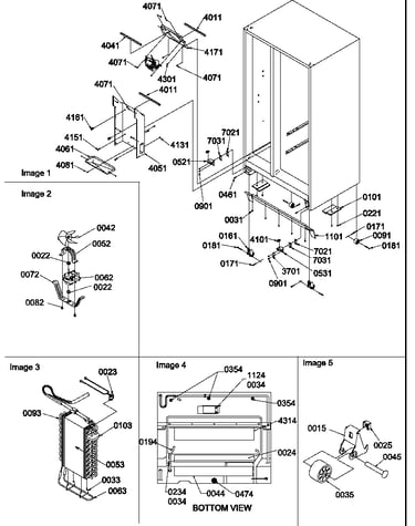 Drain system, rollers, and evaporator assy