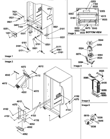 Drain system, rollers, and evaporator assy