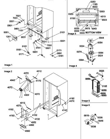 Drain systems, rollers, and evaporator assy