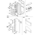 Amana SXD322L-P1305703WL refrigerator door & accessories diagram