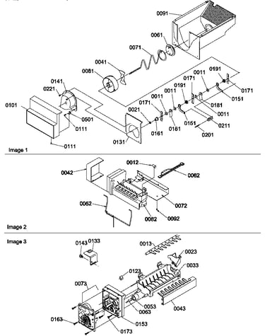 Ice buckt auger, maker assy, & maker prts