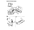 Amana TH25TL-P1303001WL evaporator and fan motor assemblies diagram