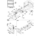 Amana TR18TW-P1303102WW evaporator and fan motor assemblies diagram