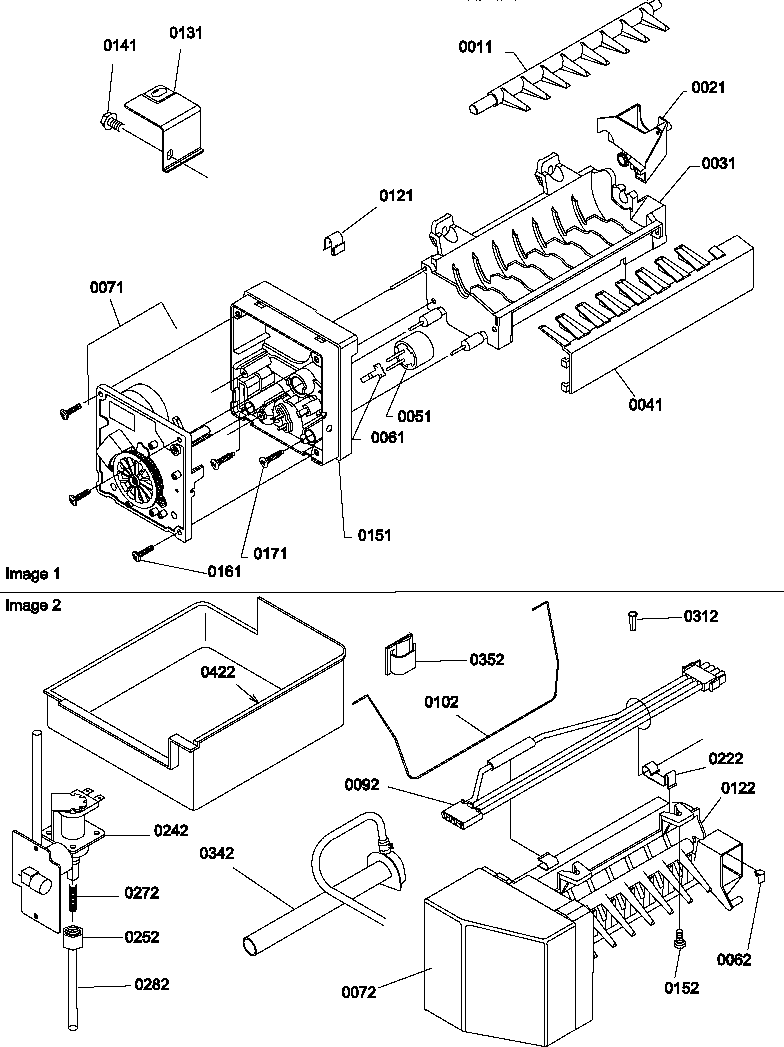 ICE MAKER ASSEMBLY AND PARTS