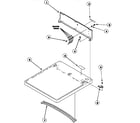 Amana LTC85AW/PLTC85AW cabinet top and control hood rear panel diagram