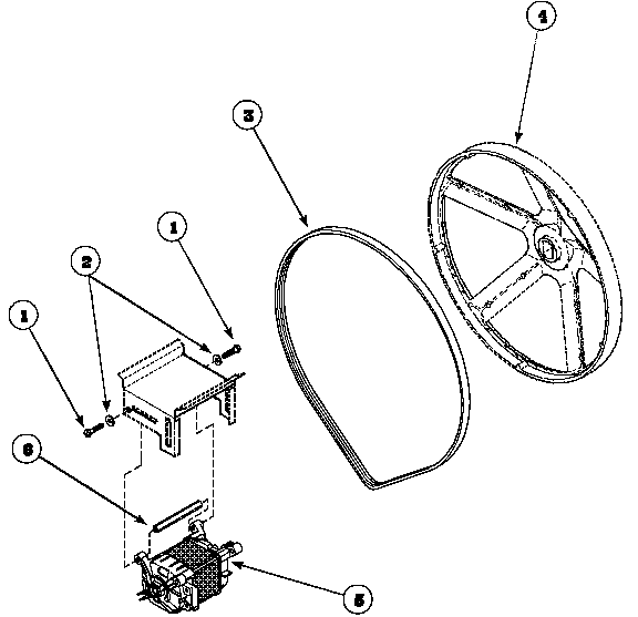 Motor and belt
