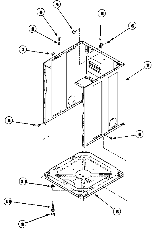 Cabinet and base