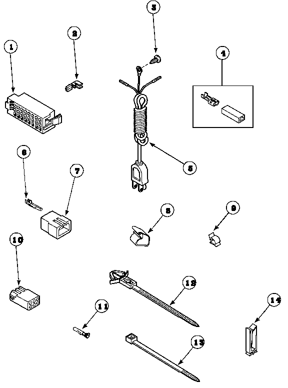 Power cord and terminals