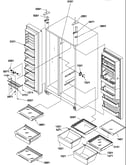 Refrig/freezer shelves, lights, lights, & hinges