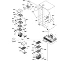 Amana SS25TL-P1194004WL freezer shelves and light diagram