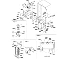 Amana SS25TL-P1194003WL drain system, rollers, and evaporator assy diagram