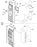 Refrigerator/freezer door trim and panels