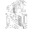 Amana SBDE20TPW-P1190905WW refrigerator door diagram