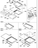 Deli, shelf, and crisper assemblies