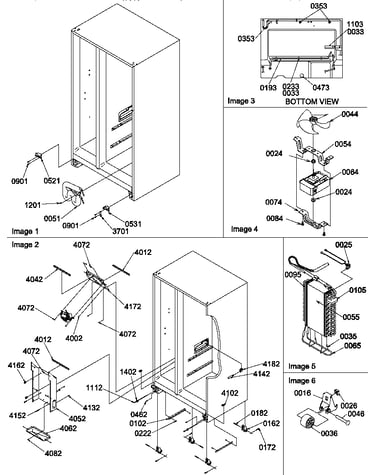 Drain system, rollers, and evaporator assy
