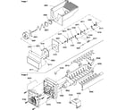 Amana SBDE20TPE-P1190905WE ice bucket auger and ice maker parts diagram