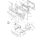 Amana ART6001W/P1143448NW oven door and storage drawer diagram