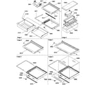 Amana SBI20S2L-P1190710WL shelves, deli, and crisper assemblies diagram
