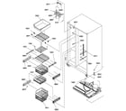 Amana SBI20S2W-P1190710WW freezer shelves and light diagram