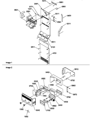Ice maker/control assemblies