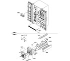Amana SBI20S2E-P1190703WE toe grille and ice maker parts diagram