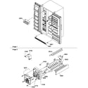 Amana SBI20S2W-P1190703WW toe grille and ice maker parts diagram