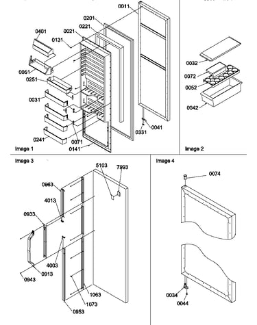 Refrigerator door and accessories