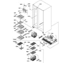 Amana SX25SL-P1190214WL freezer shelves and light diagram