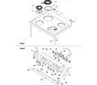 Amana ARR6200W-P1143440NW main top and backguard diagram