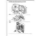 Amana SBD20S4E-P1190004WE ice & water cavity, electronic bracket assy, & toe grill diagram