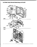 Ice & water cavity, electronic bracket assy, & toe grill