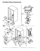 Drain system, rollers, and evaporator assy