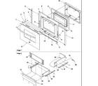 Amana ART6610WW-P1143461NWW oven door and storage drawer diagram