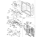 Amana SRD22S3E-P1190327WE ice/water cavity/electronic bracket/toe grille diagram